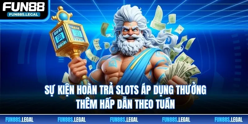Sự kiện hoàn trả slots áp dụng thưởng thêm hấp dẫn theo tuần